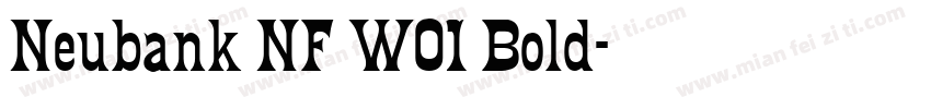 Neubank NF W01 Bold字体转换
